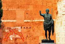 Rome Giulius Cesar Statue In The Fora