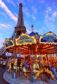 Eiffel Tower Behind Carousel