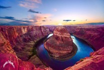  Horseshoe bend along the Colorado river canyon- Arizona - 