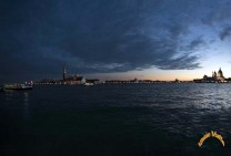 Sunset betwee. Sant Georges Island and La Salute Church -