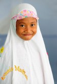 Lombok Smiling Girl At The Mosque