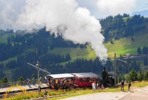 Rigi Mountain Tourist Steam Cogwheel Train 